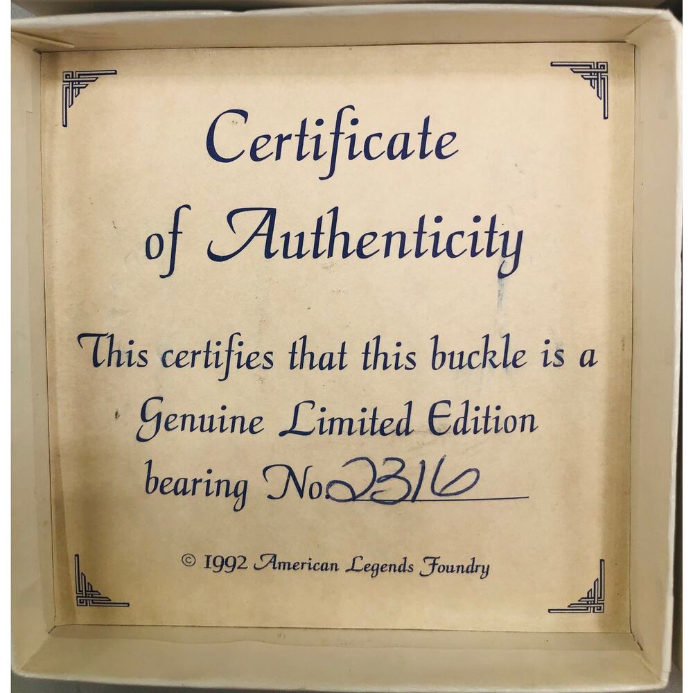 Limited Edition Beatles Belt Buckles 1992 Pewter with COA's - Picture 7 of 7
